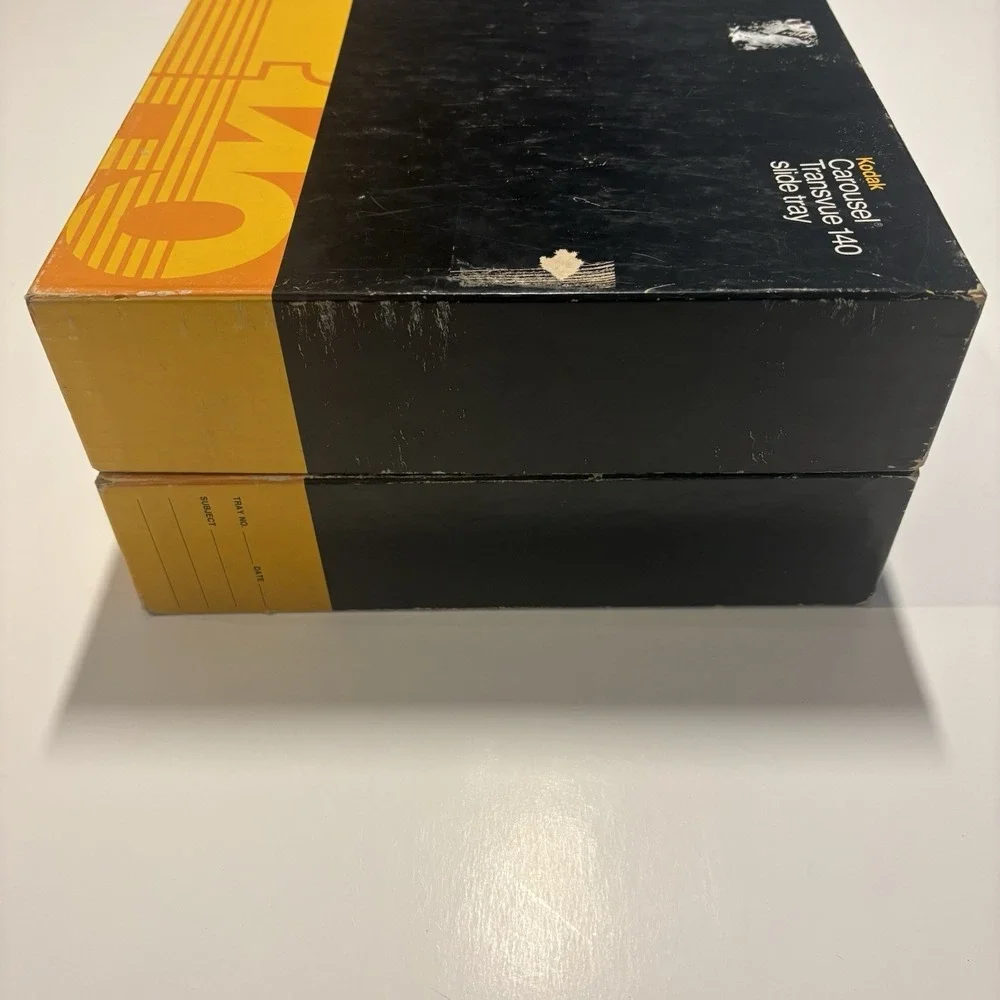 2-Eastman Kodak Carousel Transvue 80 slide tray B80T CAT 104 6093 Vintage 1983